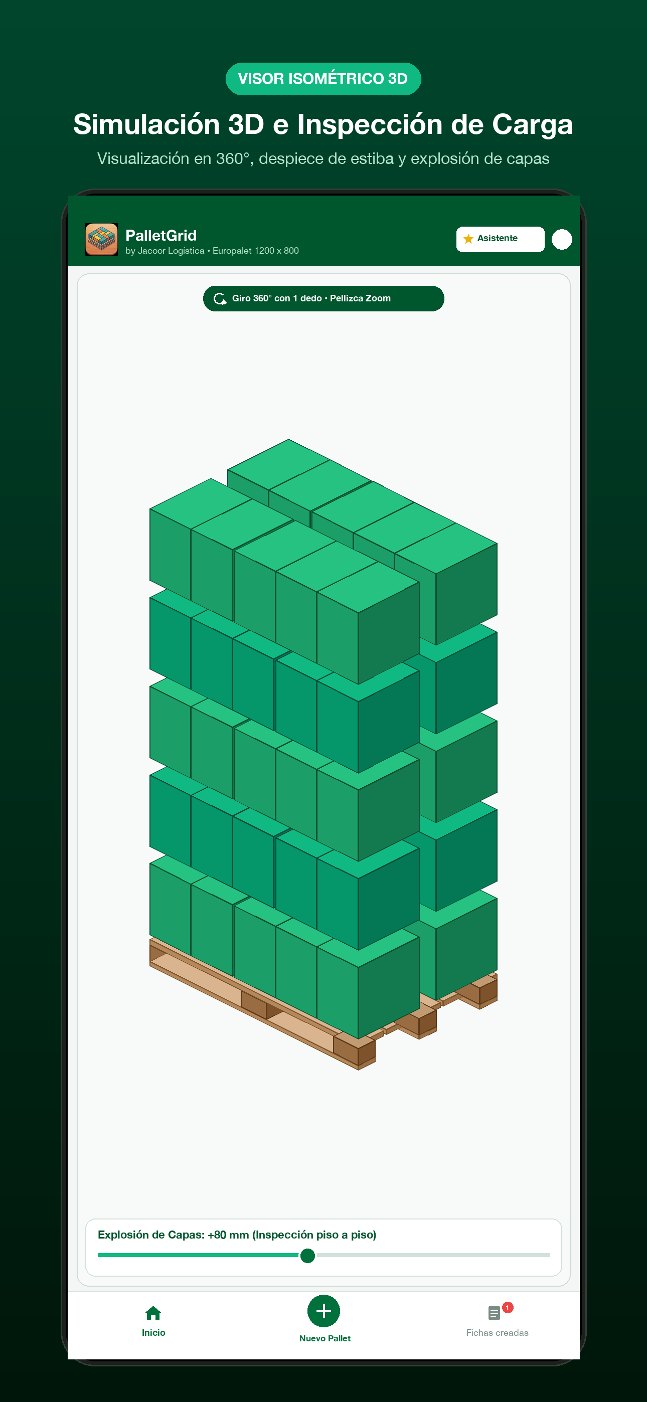 PalletGrid 3D Isométrico Mockup
